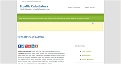 Desktop Screenshot of healthycalculators.com