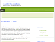 Tablet Screenshot of healthycalculators.com